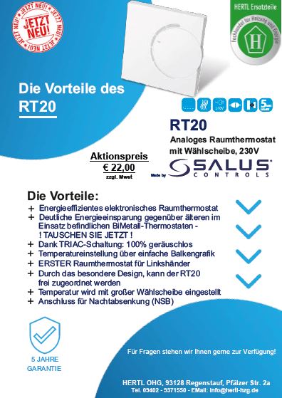 Hertl Ersatzteile Salus RT20-230V