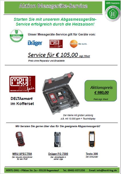 Messgeräte-Service Hertl Ersatzteile
